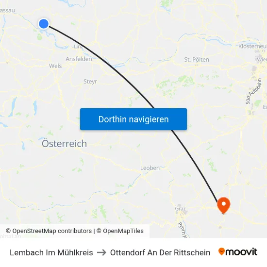 Lembach Im Mühlkreis to Ottendorf An Der Rittschein map