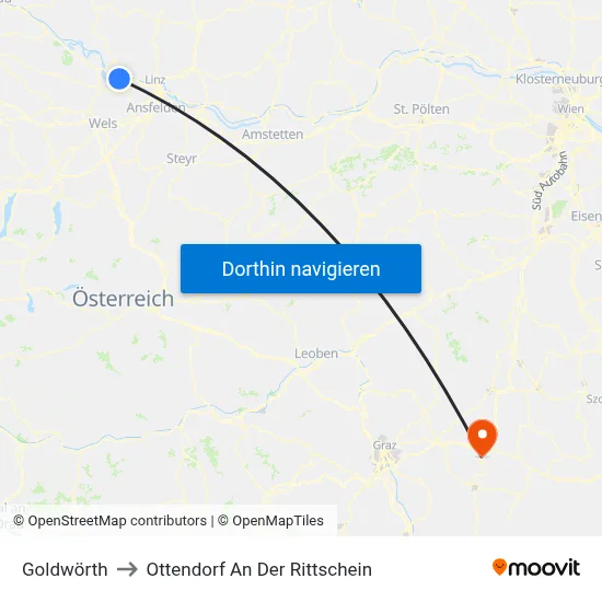 Goldwörth to Ottendorf An Der Rittschein map
