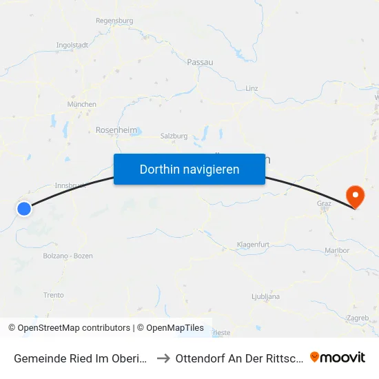 Gemeinde Ried Im Oberinntal to Ottendorf An Der Rittschein map