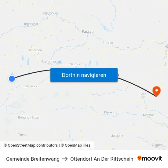 Gemeinde Breitenwang to Ottendorf An Der Rittschein map