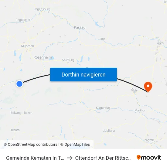 Gemeinde Kematen In Tirol to Ottendorf An Der Rittschein map