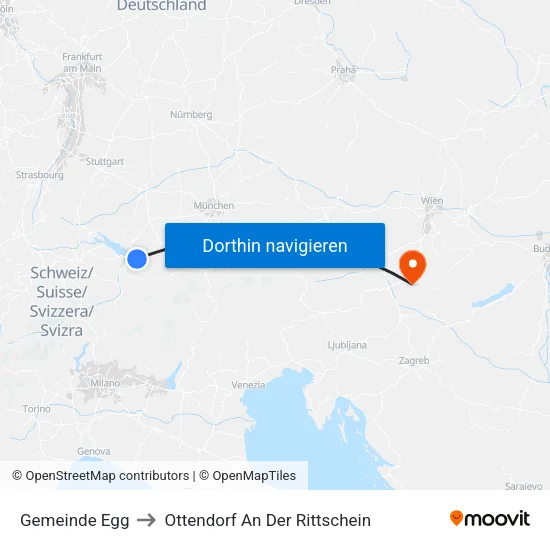 Gemeinde Egg to Ottendorf An Der Rittschein map