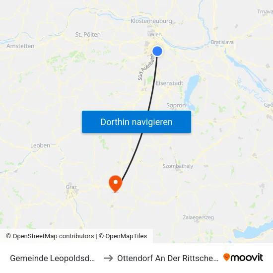 Gemeinde Leopoldsdorf to Ottendorf An Der Rittschein map