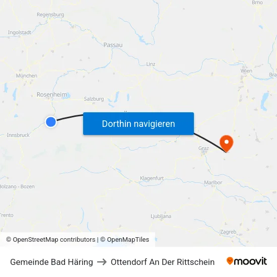 Gemeinde Bad Häring to Ottendorf An Der Rittschein map