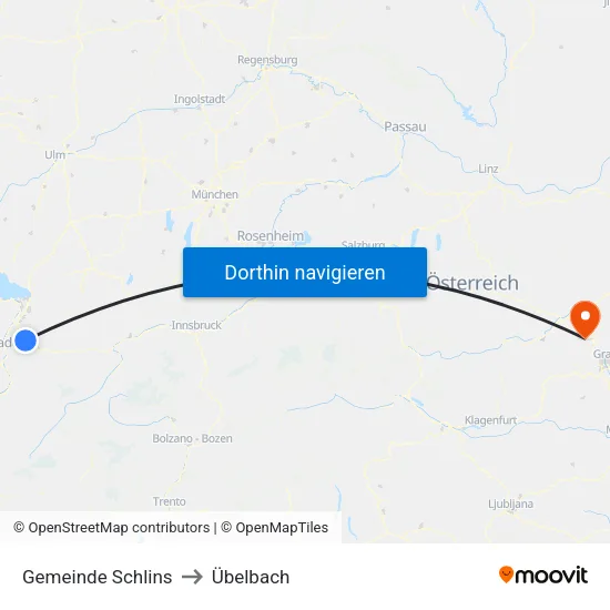 Gemeinde Schlins to Übelbach map