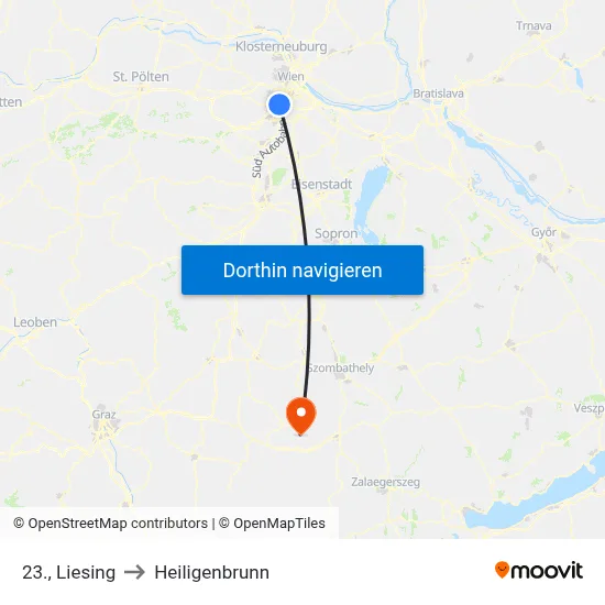 23., Liesing to Heiligenbrunn map