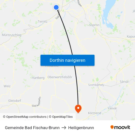 Gemeinde Bad Fischau-Brunn to Heiligenbrunn map