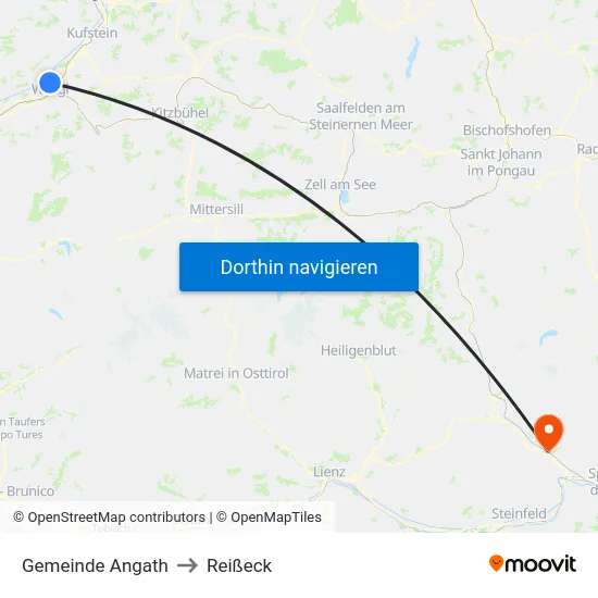 Gemeinde Angath to Reißeck map