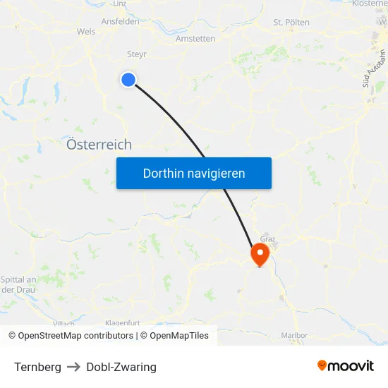 Ternberg to Dobl-Zwaring map