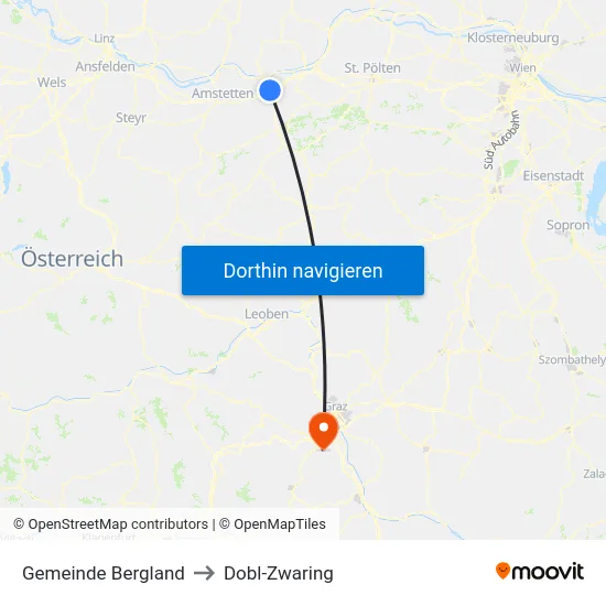 Gemeinde Bergland to Dobl-Zwaring map