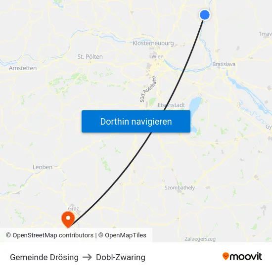 Gemeinde Drösing to Dobl-Zwaring map