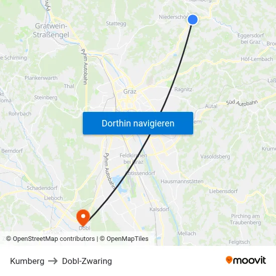 Kumberg to Dobl-Zwaring map