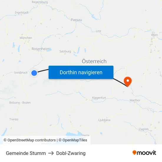 Gemeinde Stumm to Dobl-Zwaring map