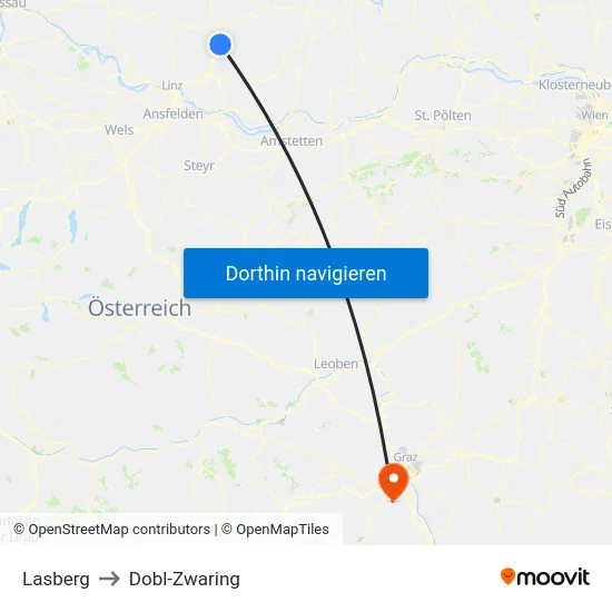 Lasberg to Dobl-Zwaring map