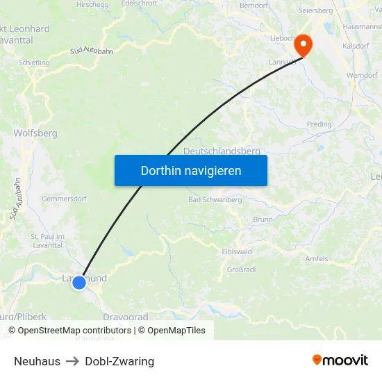 Neuhaus to Dobl-Zwaring map
