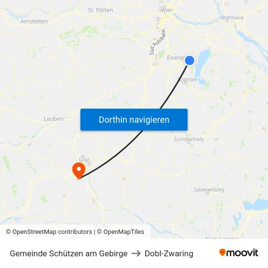 Gemeinde Schützen am Gebirge to Dobl-Zwaring map