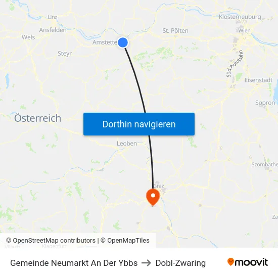 Gemeinde Neumarkt An Der Ybbs to Dobl-Zwaring map