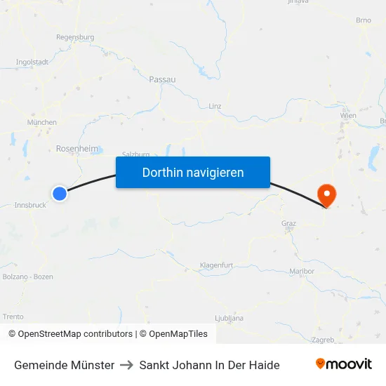 Gemeinde Münster to Sankt Johann In Der Haide map