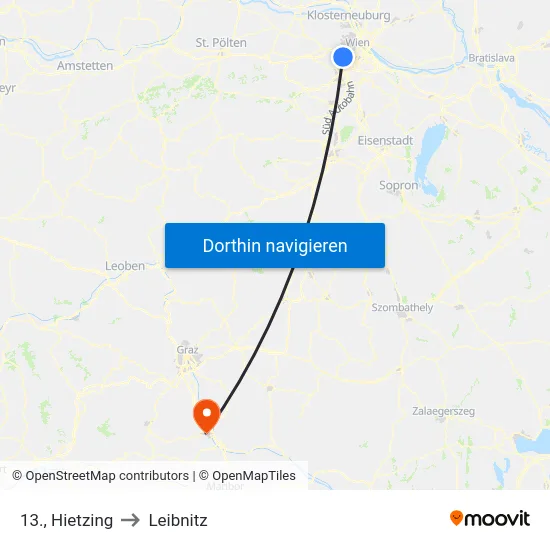 13., Hietzing to Leibnitz map