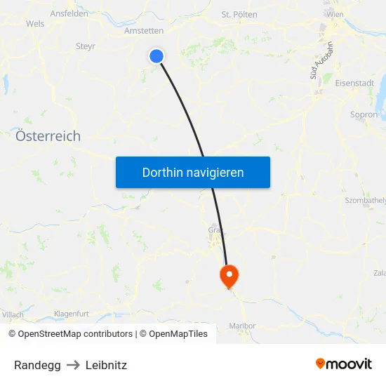 Randegg to Leibnitz map