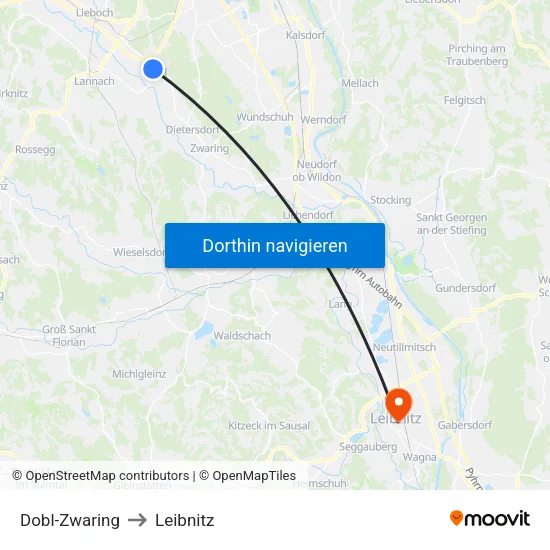 Dobl-Zwaring to Leibnitz map