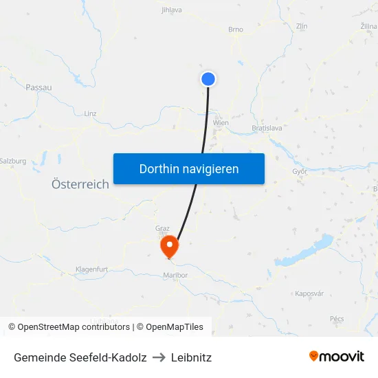 Gemeinde Seefeld-Kadolz to Leibnitz map