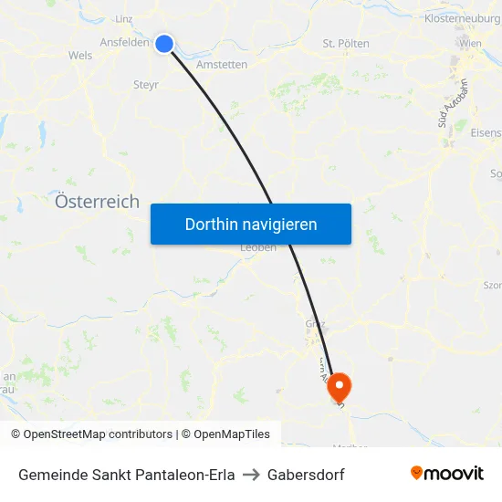 Gemeinde Sankt Pantaleon-Erla to Gabersdorf map