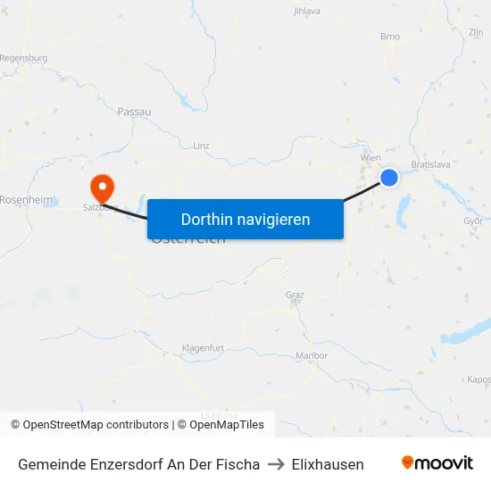 Gemeinde Enzersdorf An Der Fischa to Elixhausen map