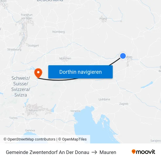Gemeinde Zwentendorf An Der Donau to Mauren map