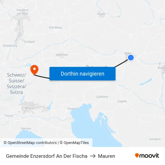 Gemeinde Enzersdorf An Der Fischa to Mauren map
