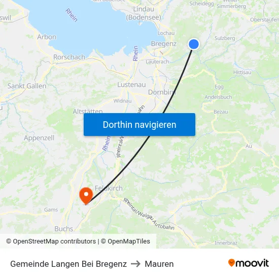 Gemeinde Langen Bei Bregenz to Mauren map