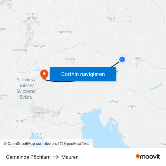 Gemeinde Pöchlarn to Mauren map