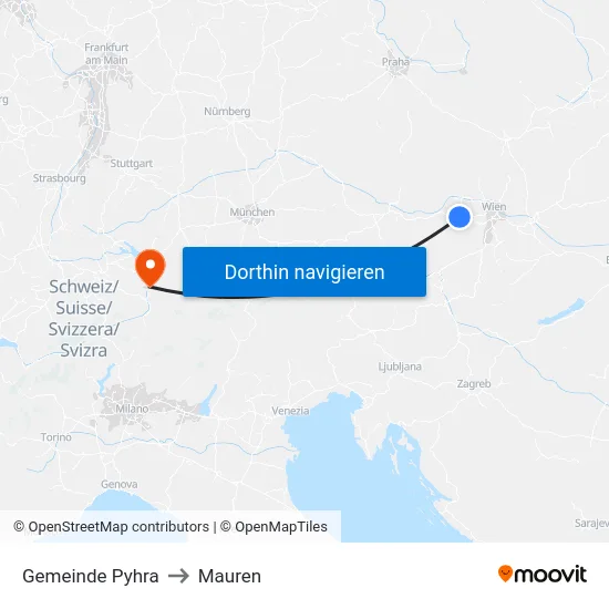 Gemeinde Pyhra to Mauren map