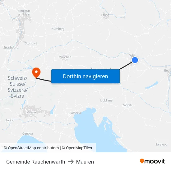 Gemeinde Rauchenwarth to Mauren map