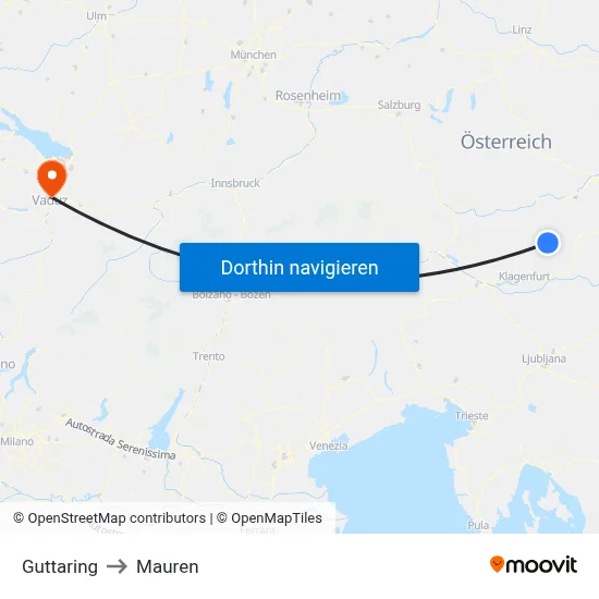 Guttaring to Mauren map