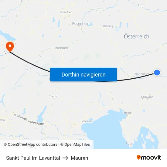 Sankt Paul Im Lavanttal to Mauren map