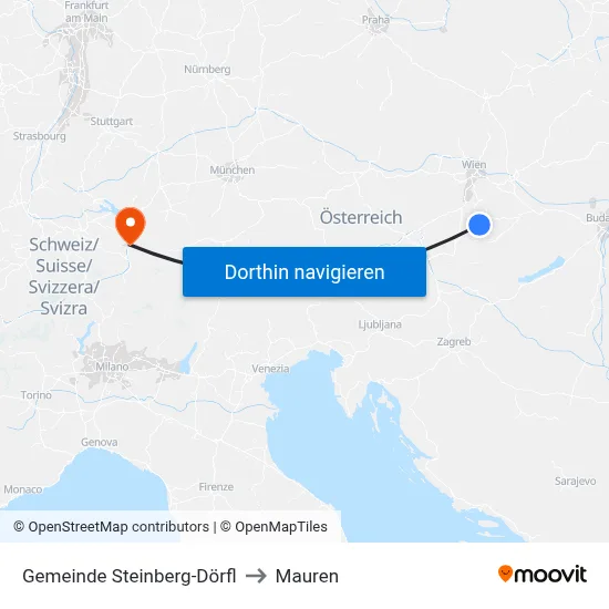 Gemeinde Steinberg-Dörfl to Mauren map