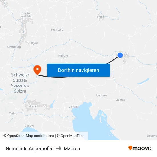 Gemeinde Asperhofen to Mauren map