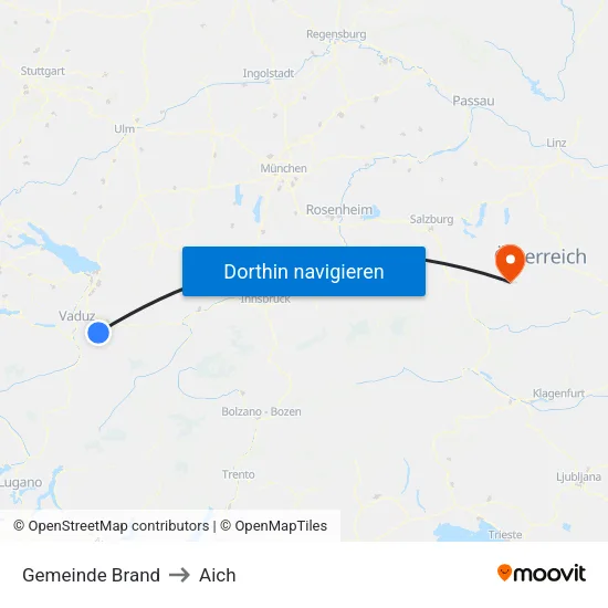 Gemeinde Brand to Aich map