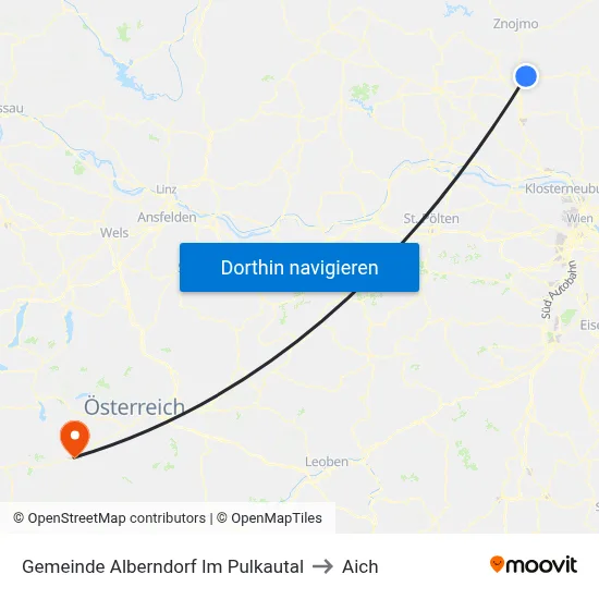 Gemeinde Alberndorf Im Pulkautal to Aich map