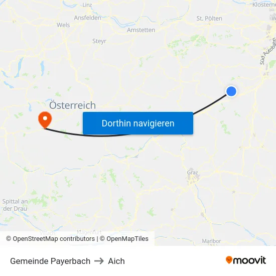 Gemeinde Payerbach to Aich map
