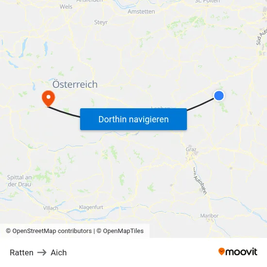 Ratten to Aich map