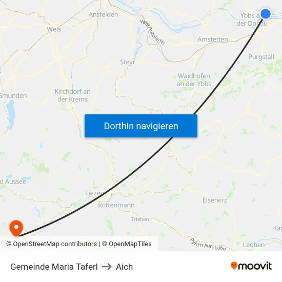 Gemeinde Maria Taferl to Aich map