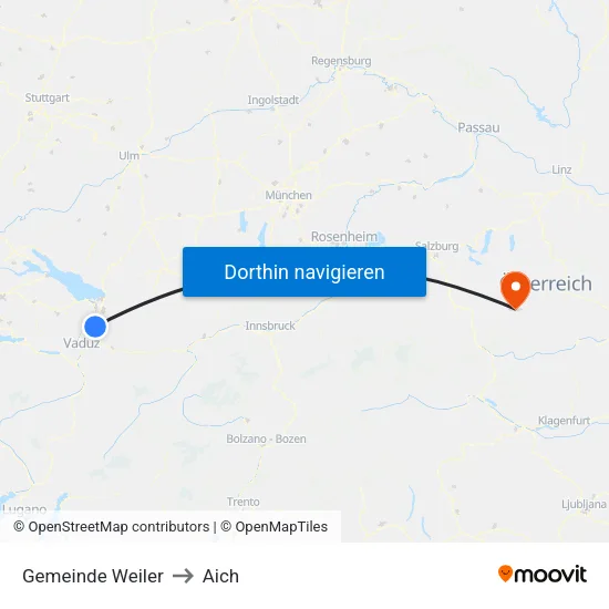 Gemeinde Weiler to Aich map