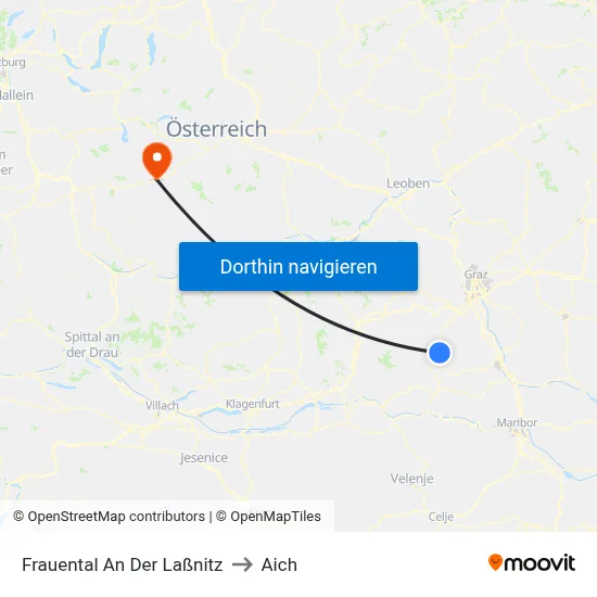 Frauental An Der Laßnitz to Aich map