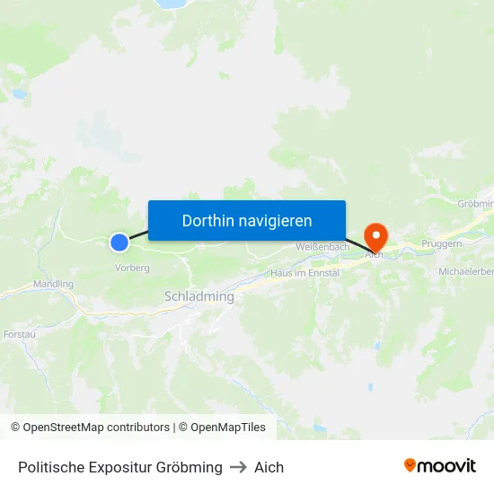 Politische Expositur Gröbming to Aich map