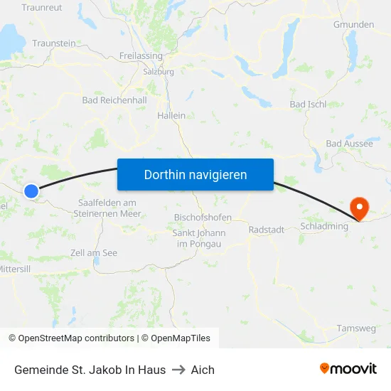 Gemeinde St. Jakob In Haus to Aich map