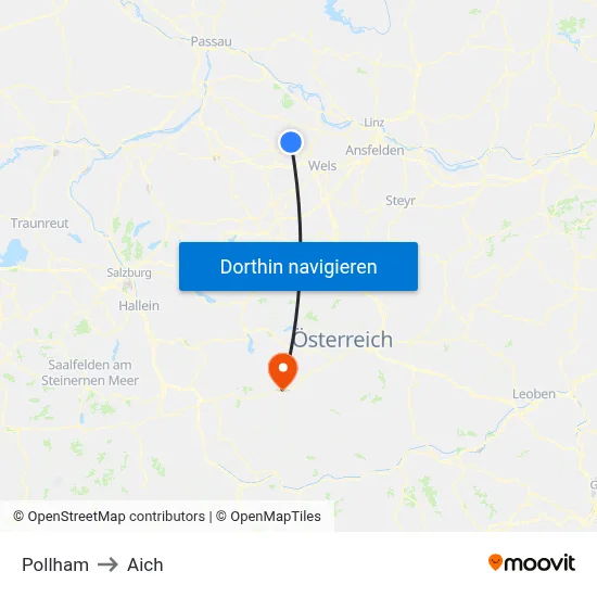 Pollham to Aich map