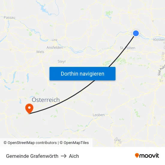 Gemeinde Grafenwörth to Aich map