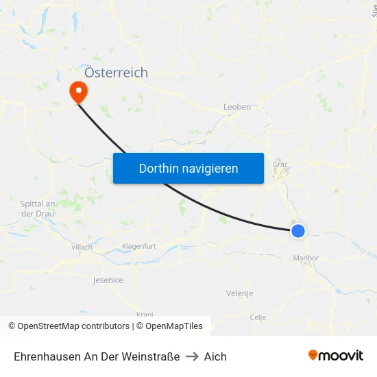 Ehrenhausen An Der Weinstraße to Aich map
